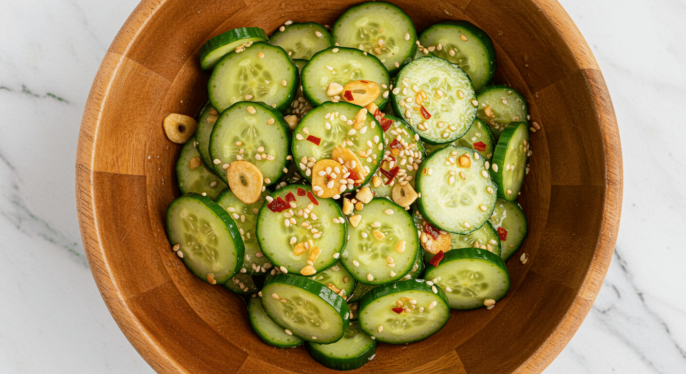 Logan cucumber salad recipes with sesame oil and garlic